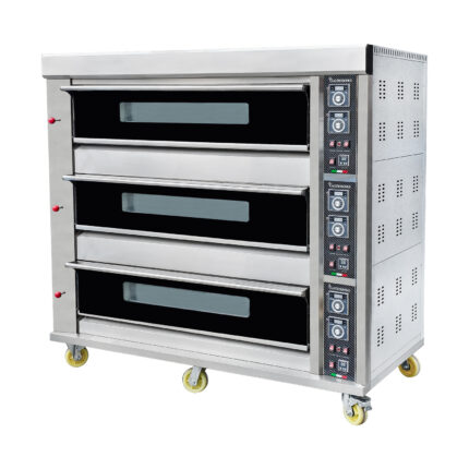 Gas Oven - 3 Deck 9 Trays - Gastrodomus