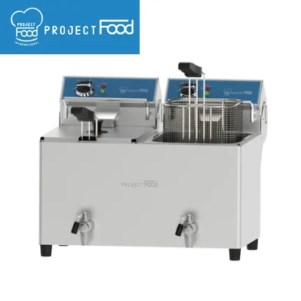 Countertop deep fryer with faucet - 2*7LT oil tank - ProjectFood
